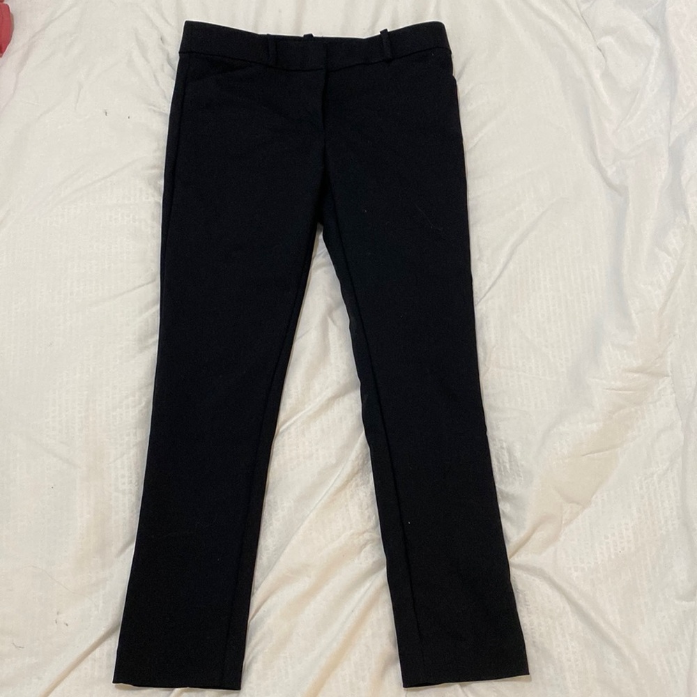 Loft Slim Straight Leg Work Pants. Clasp front.